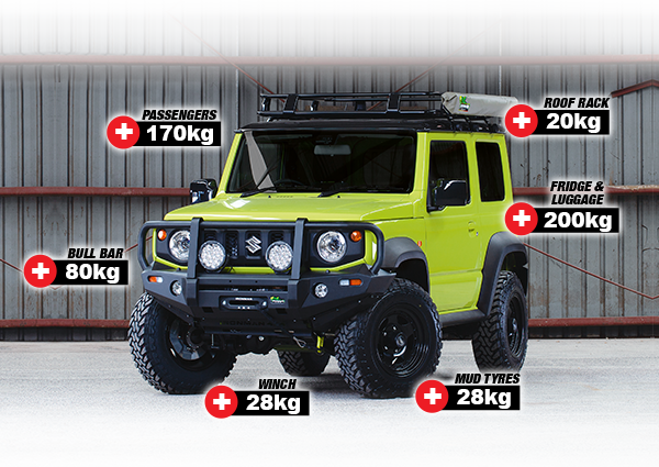 SUZUKI JIMNY 2018+ FEDERALLY APPROVED 1785KG GVM UPGRADE